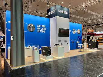 Messestand Coherent auf der Euroblech Hannover
