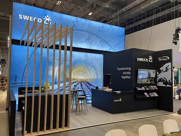Messestand Sweco auf der InnoTrans Berlin